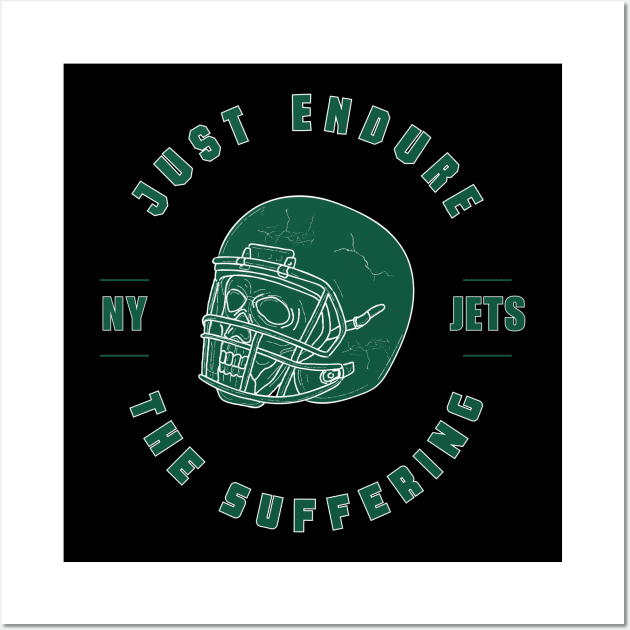 Just Endure the Suffering Skull in Helmet Wall Art by Sleepless in NY